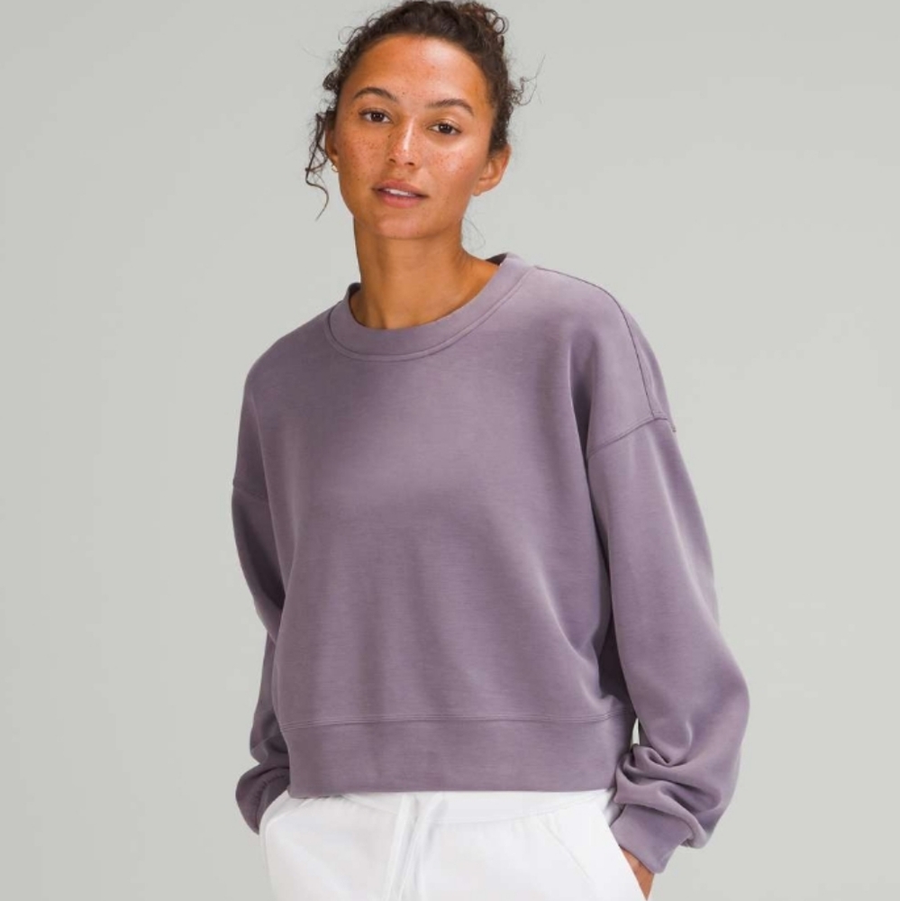 Lululemon Perfectly Oversized Cropped Crew *Softstreme™Dusky Lavender